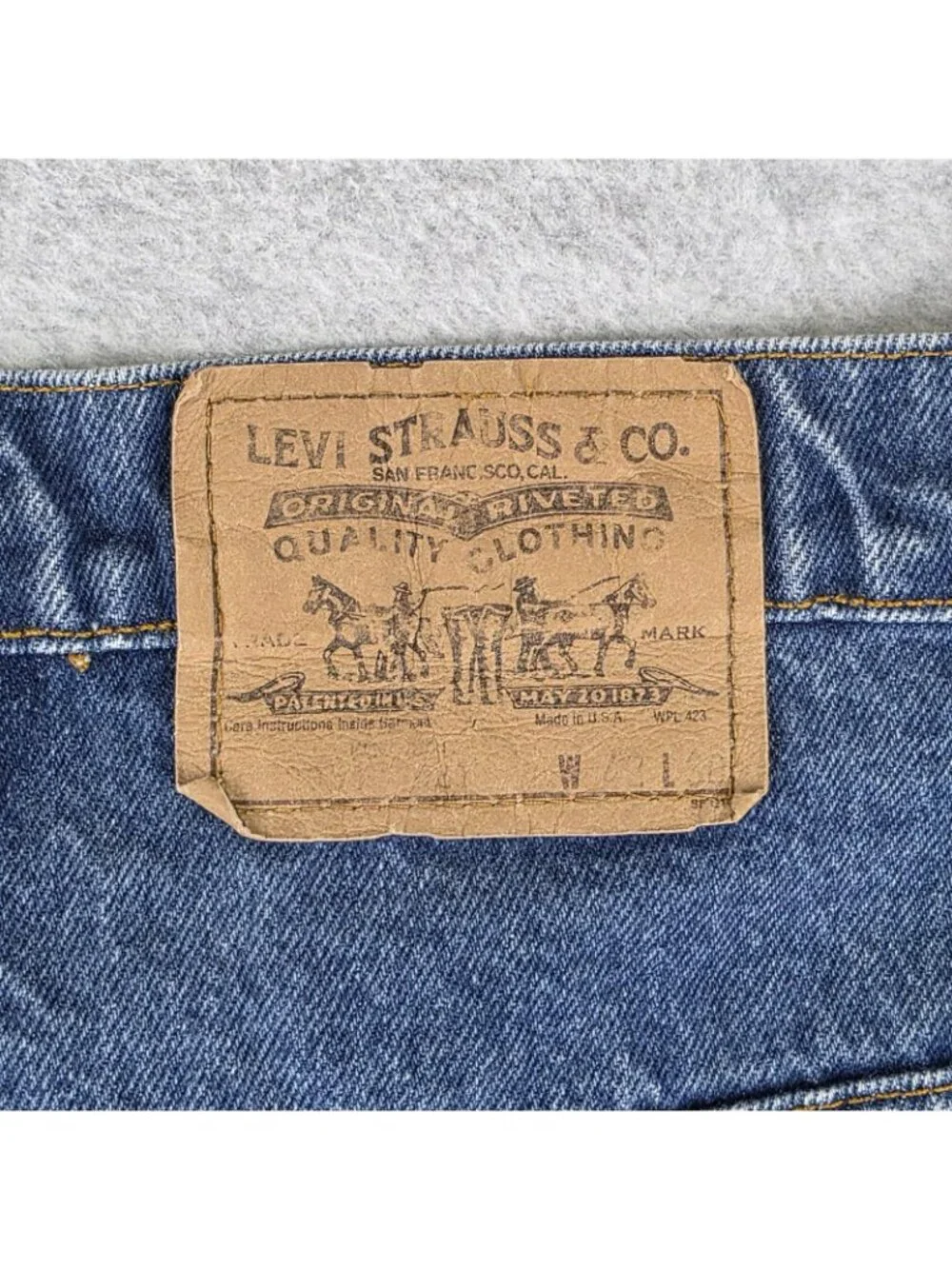 Levis 517 Orange Tab Jeans Mens 40x27 Blue Bootcut Medium Wash Denim USA Style